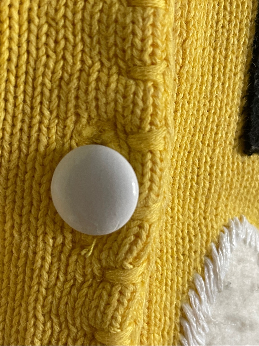 Michael Simon Vintage Yellow Cardigan Sweater Size M - Picture 9 of 10